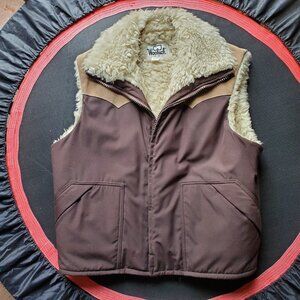 Vintage WOOLRICH  sherpa vest brown